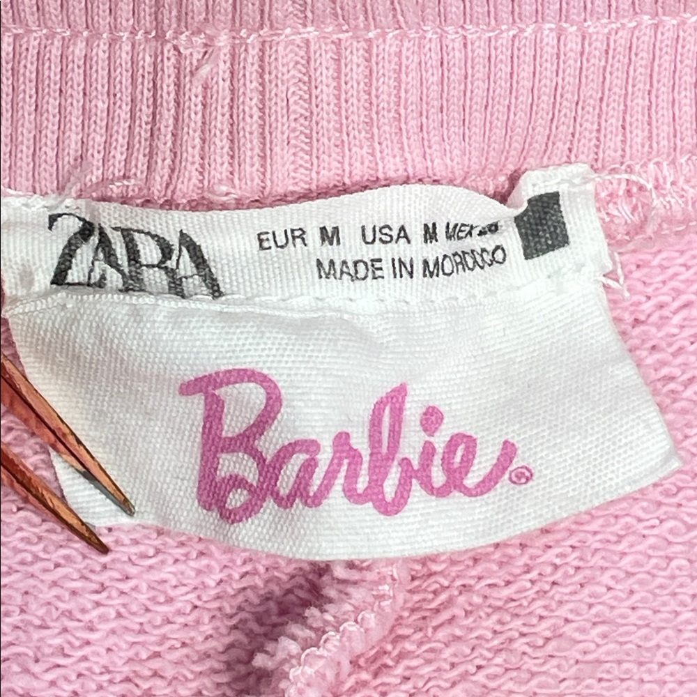 Barbie x Zara “Barbie 1959” Mattel Inc Pink Jogger Sweatpants Pockets M - Picture 13 of 16